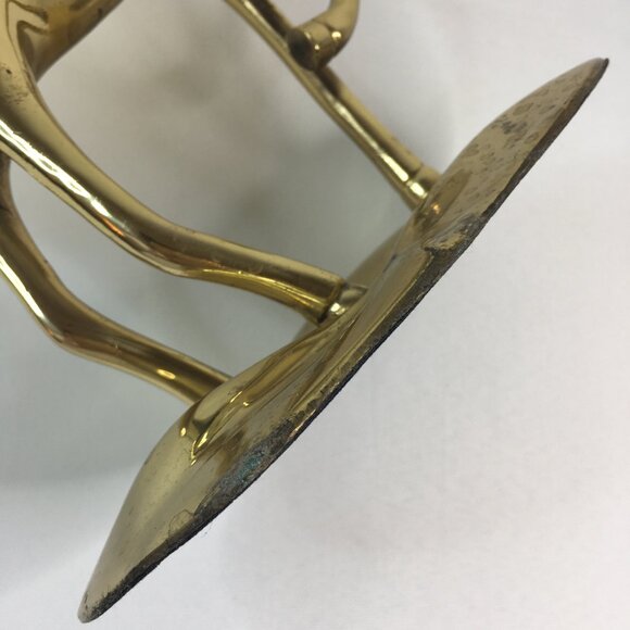 Vintage Brass Deer Candelabra Candle Holder 6 Votive Christmas Reindeer Decor - Picture 13 of 16